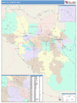 Boise City Metro Area Wall Map Color Cast Style